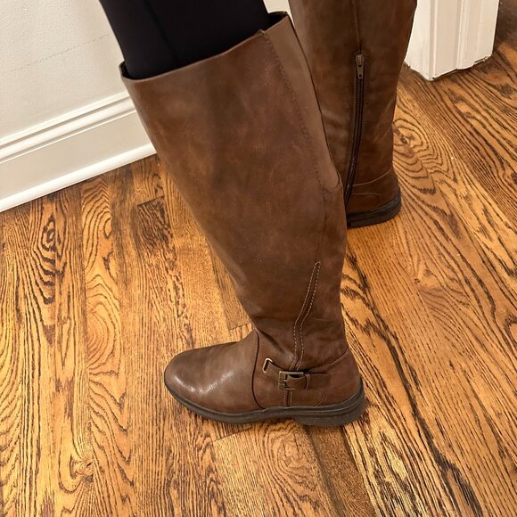 BareTraps Brown Knee-High Riding Boots -- WIDE CALF --9M - Picture 7 of 7